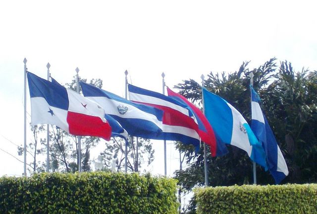 Central america flags' countries - Banderas de centroamérica